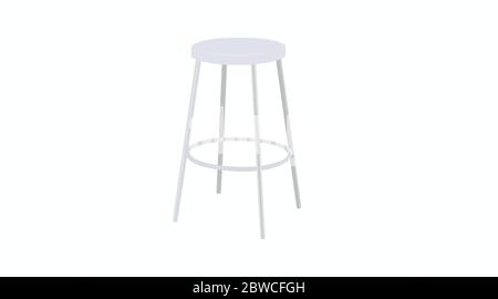 Vector isolated Illustration of a Steel Stool Stock Vector