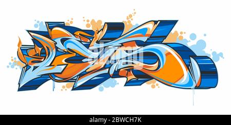 Abstract Word Lets Graffiti Style Font Lettering Vector Illustration Stock Vector