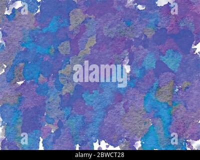 Watercolor background texture pattern, abstract vector design in blue and purple colors. Stock Vector