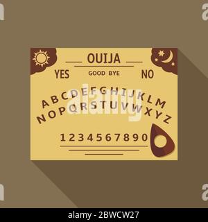 Ouija Board flat design illustration Stock Vector