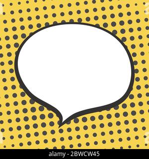 Blank Empty Speech Bubble in Pop-Art Style Stock Vector