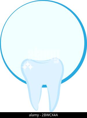 Tooth shaped logo for a dentist conpany Stock Vector