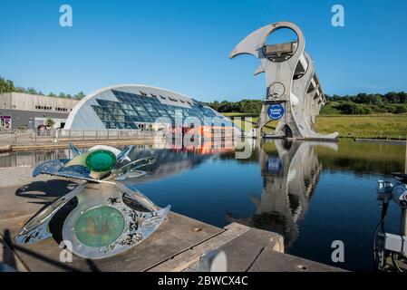 Falkirk10 Sculpture at the Falkirk Wheel  Falkirk FK1 4RS, Stirlingshire, Scotland Stock Photo