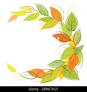 Vector background with autumn leaves Stock Vector