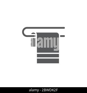 Toilet towel vector icon symbol isolated on white background Stock Vector