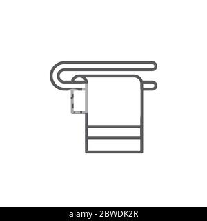 Toilet towel vector icon symbol isolated on white background Stock Vector