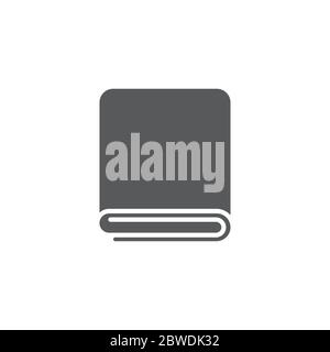 Toilet towel vector icon symbol isolated on white background Stock Vector