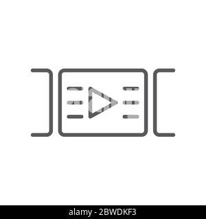 Video play list vector icon symbol favorite isolated on white background Stock Vector