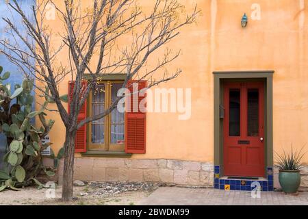 House Detail,Barrio Historico District,Tucson, Arizona,USA Stock Photo