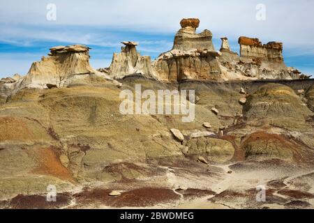 NM00307-00...NEW MEXICO - The colors of the Bisti Wilderness. Stock Photo