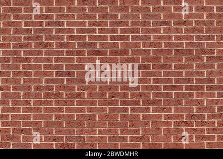 Classic red brick background in running bond pattern, copy space, horizontal aspect Stock Photo