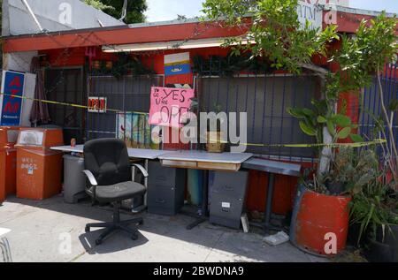 West Hollywood, California, USA 26th March 2020 A general view of atmosphere restaurant open on May 31, 2020 in West Hollywood, California, USA. Photo by Barry King/Alamy Stock Photo Stock Photo