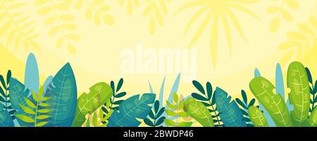 Nature jungle background. Vector illustration with separate layers. Stock Vector
