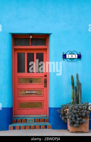 House Detail, El Presidio Historic District, Tucson, Arizona, USA Stock Photo