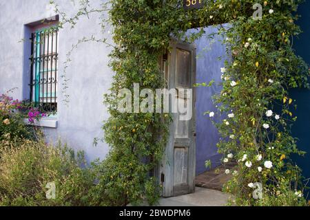 House Detail, El Presidio Historic District, Tucson, Arizona, USA Stock Photo