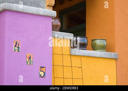 House Detail, El Presidio Historic District, Tucson, Arizona, USA Stock Photo