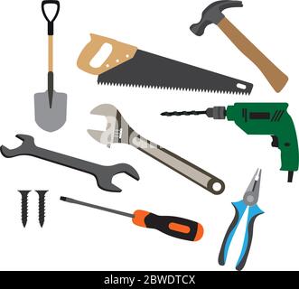 Tools graphic design template vector isolated Stock Vector