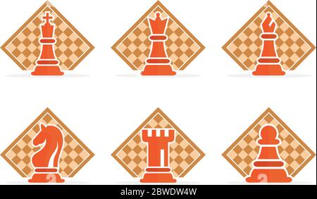 Chess pieces color set Stock Vector Image & Art - Alamy