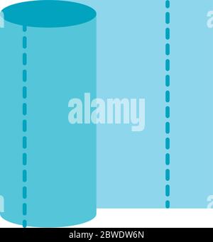 absorbent towels roll flat style icon Stock Vector