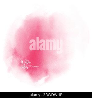 Hand-painted background light red watercolor texture, isolated on white background, Abstract artistic element used as being an element in the decorati Stock Vector