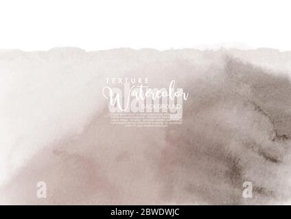 Hand-painted background chocolate stain watercolor texture, isolated on white background, Abstract artistic used as being an element in the decorative Stock Vector