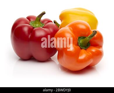 Bell Pepper Isolated on White Background Stock Photo