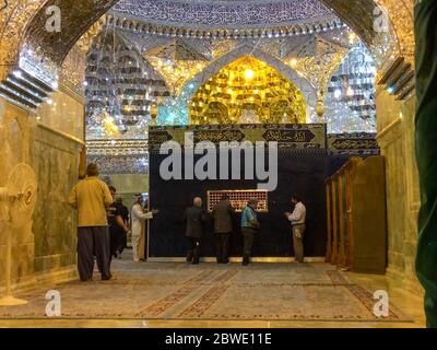 Samarra,  Iraq, 06 09 2019:  The al-Askari (Hasan Askari) shrine in the Iraqi city of Samarra. Imam al-hadi shrine in Samarra Iraq. Stock Photo