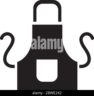 kitchen aprom silhouette style icon Stock Vector