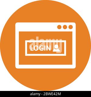 log in password icon, sign in info design for commercial, print media, web or any type of design projects. Stock Vector