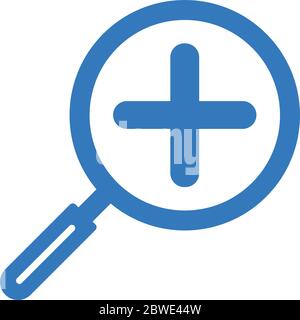 Zoom icon, In, plus, expanding, vector graphics for commercial, print media, web or any type of design projects. Stock Vector