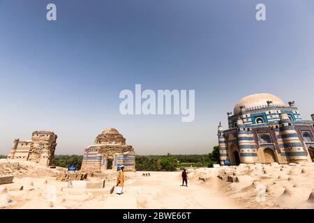 Tomb of Bibi Jawindi at necropolis of Uch, Uch Sharif, Bahawalpur district, Punjab Province, Pakistan, South Asia, Asia Stock Photo