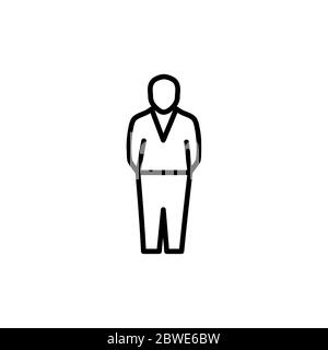 Businessman Line Icon In Flat Style Vector For Apps, UI, Websites ...