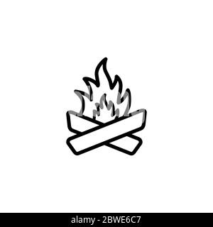 Tent Line Icon In Flat Style Vector For Apps, UI, Websites. Black Icon ...