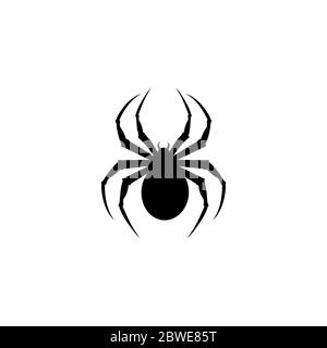 Spider Icon In Flat Style Vector For Apps, UI, Websites. Black Icon Vector Illustration. Stock Photo