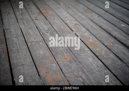 background from an old gray terrace Board Stock Photo