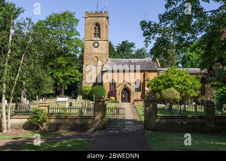 Church of St Peter and St Paul, Abington Park, Northampton, UK; known locally as the church in the park. Stock Photo