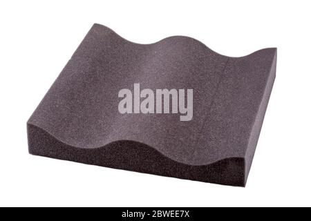 Background and texture black foam with memory effect for mattresses. Stock Photo