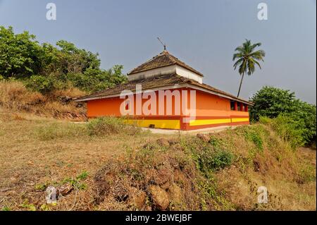 Traditional Hindu temple of Konkan area Stock Photo