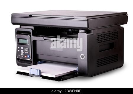 The Modern style office device isolated with clipping path over white Stock Photo
