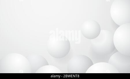 Vector white ball abstract background Stock Vector