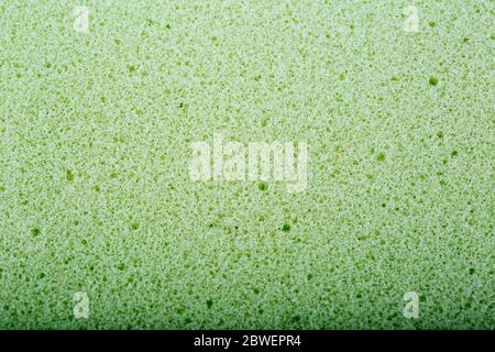 Background and texture green foam with memory effect for mattresses. Stock Photo
