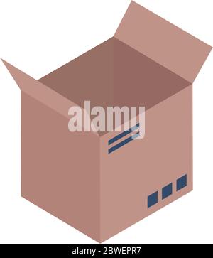 Delivery box isometric style icon vector design Stock Vector