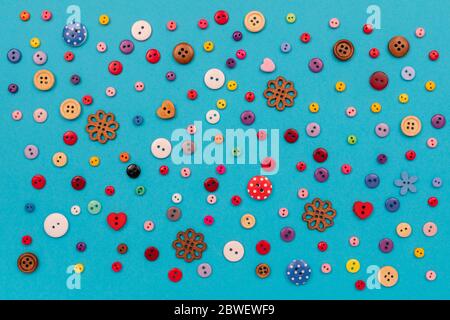 abstract background of many blue buttons Stock Photo - Alamy