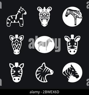 Zebra icon. Wild animals silhouettes - vector illustration Stock Vector