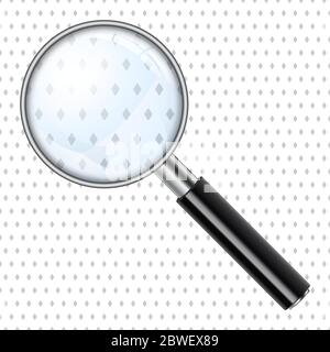 Realistic Magnifying Glass, Magnify Stock Vector