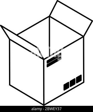 Delivery box isometric style icon vector design Stock Vector