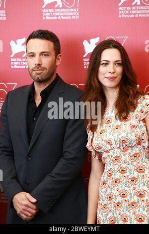 VENICE, ITALY - SEPTEMBER 08: Ben Affleck and Rebecca Hall attend a photocall for 'The Town' during the 67th Venice Film Festival on September 8, 2010 Stock Photo
