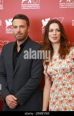 VENICE, ITALY - SEPTEMBER 08: Ben Affleck and Rebecca Hall attend a photocall for 'The Town' during the 67th Venice Film Festival on September 8, 2010 Stock Photo