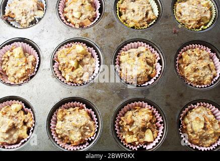Healthy Apple and Carrot Cupcakes Stock Photo