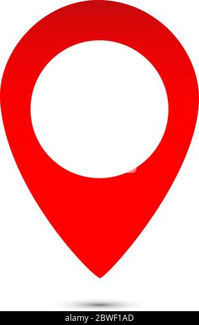 3d map pointer pin isolated on white background Stock Vector